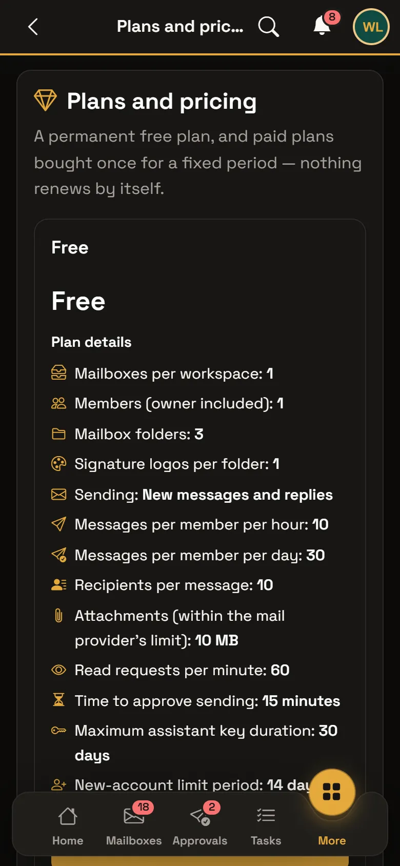Warsha Emails — Plans
