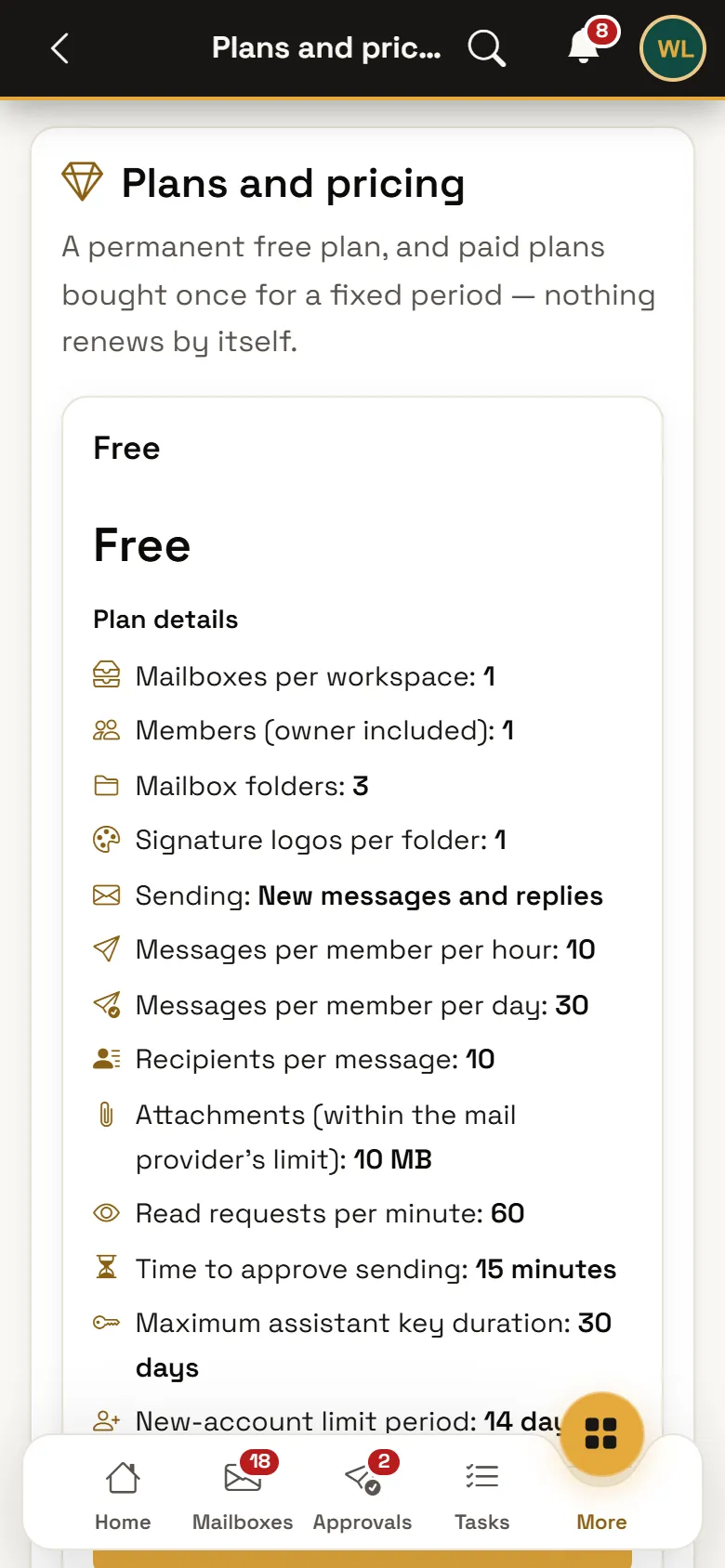 Warsha Emails — Plans